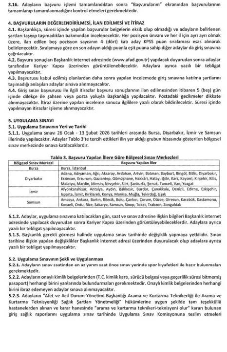 AFAD 1250 Personel Alımı Yapacak 7